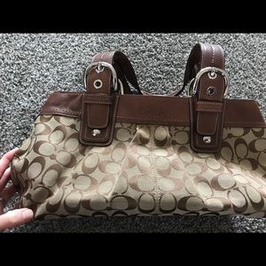 Brown/Tan COACH handbag